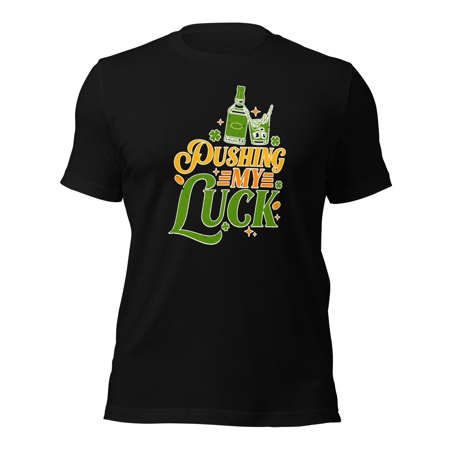 St. Patricks Day Pushing My Luck Gamer Unisex Dark Tshirt