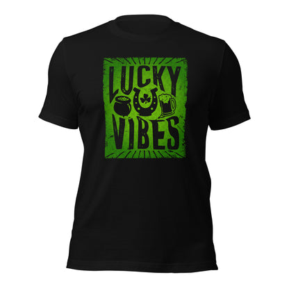 Lucky Vibes Summer Vibes Lucky St. Patricks Day Unisex Dark Shirt