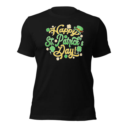 Happy St. Patricks Day Lucky Shamrock Unisex Dark Shirt