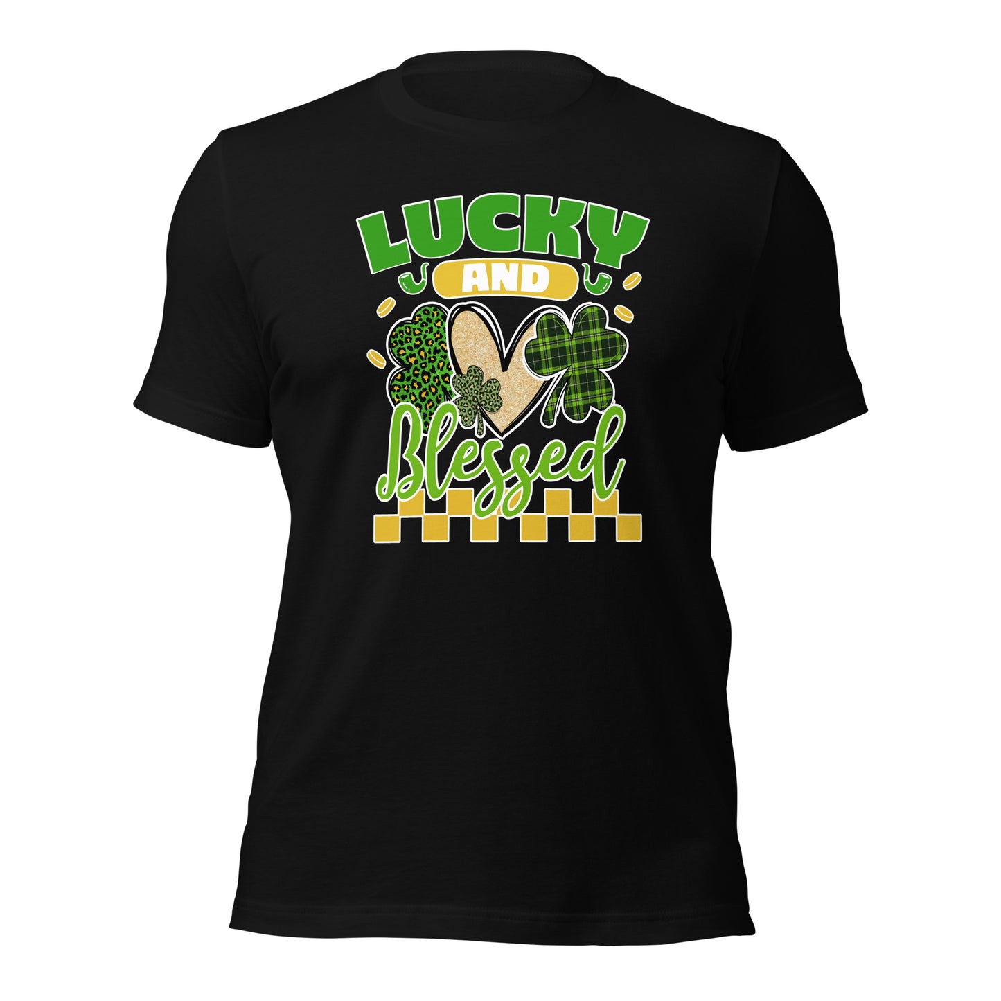 Lucky And Blessed Green Day Lucky Heart Unisex Dark Shirt