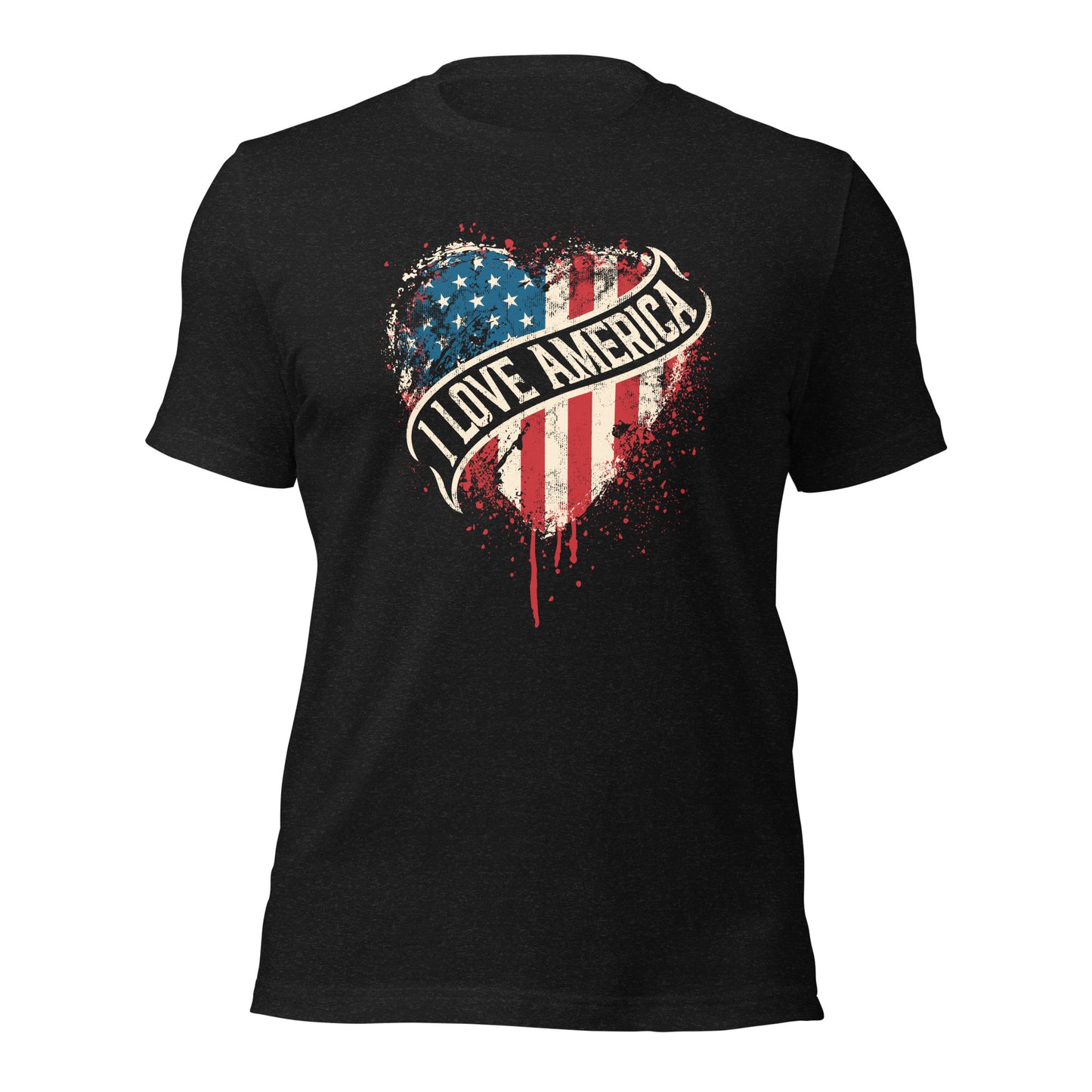 I Love America Vintage USA Map Unisex Dark Shirt