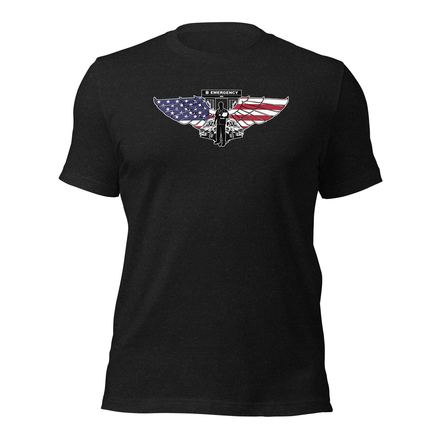 American Patriotic Nurse Dedicated Healthcare Hero Unisex  Dark T-shirt