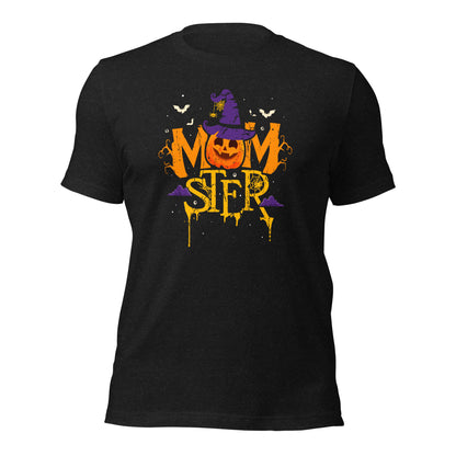 MomSter Happy Halloween Witch Pumpkin Spooky Unisex Dark Shirt