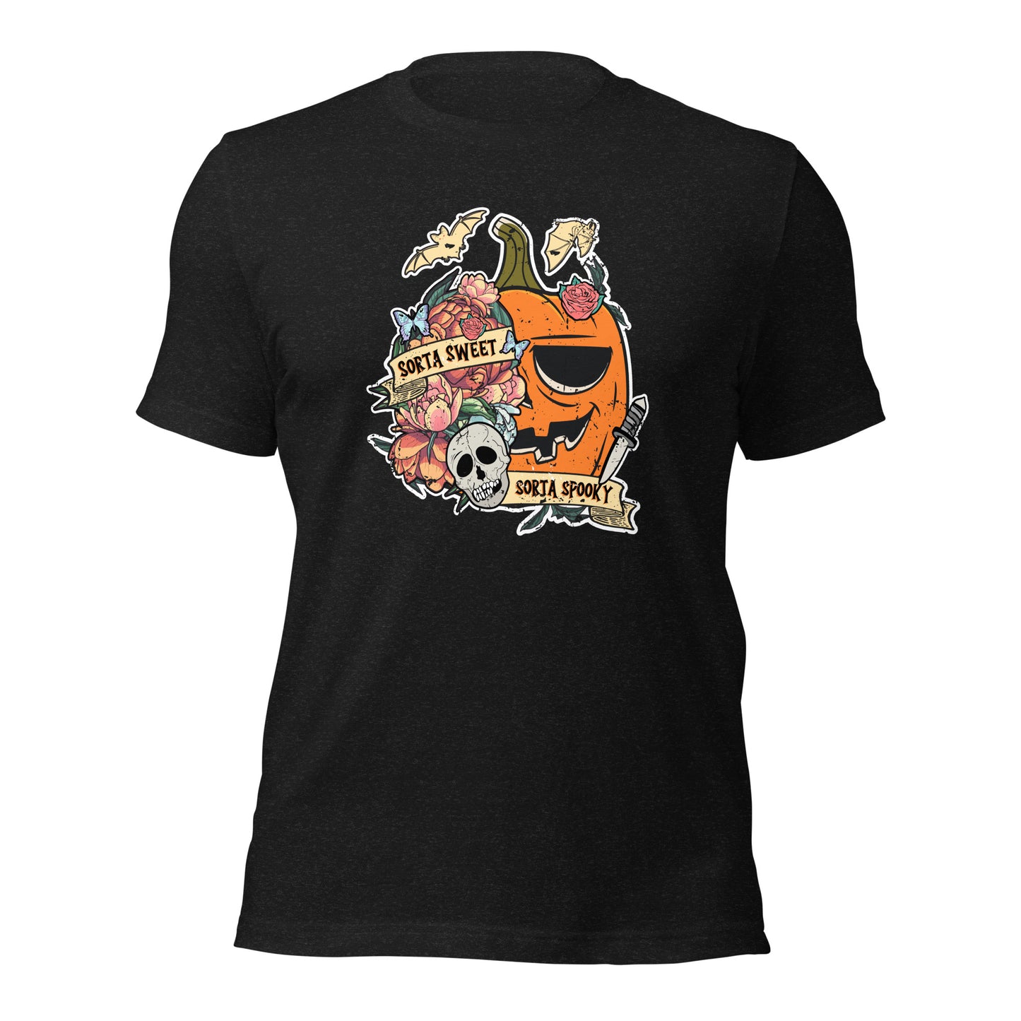 Retro Sorta Sweet Sorta Spooky Halloween Pumpkin Unisex Dark Shirt