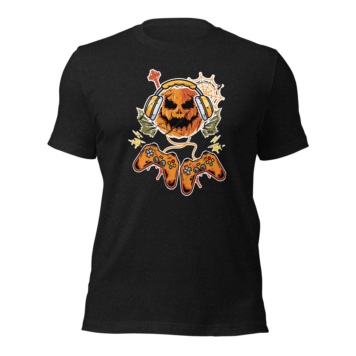 Halloween Pumpkin Gamer T Shirts Trick Or Treat Unisex Dark Tee