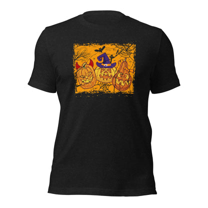 Pumpkin Halloween Jack O Lantern Spooky Season Unisex Dark Tee