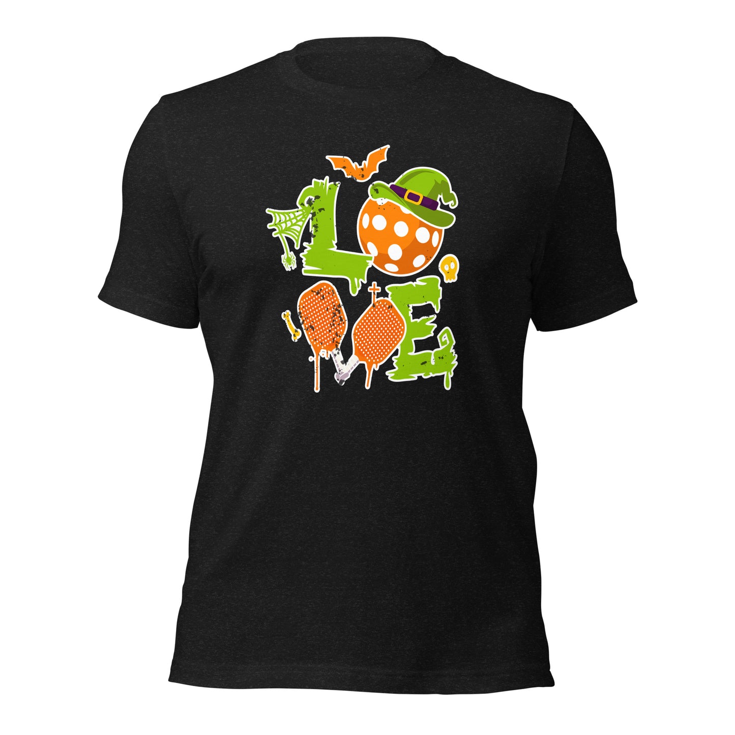 Pickleball Halloween Love Gift For Pickleball Lover Unisex Dark Shirt