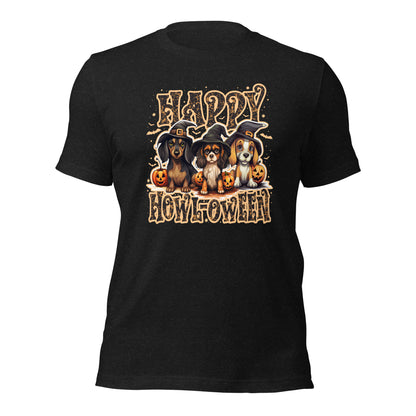 Happy Howl-oween Dog Lovers Halloween Unisex Dark Shirt