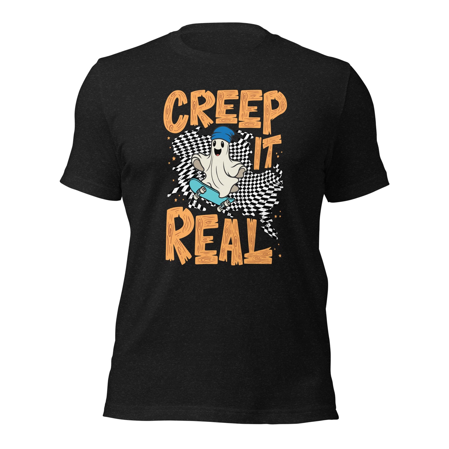 Creep It Real Skateboard Ghost Halloween Unisex Dark Shirt