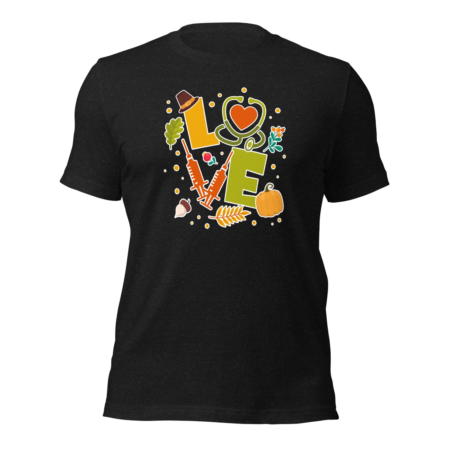 Love Nurse Grate Dad Mom Thanksgiving Unisex Dark Shirt