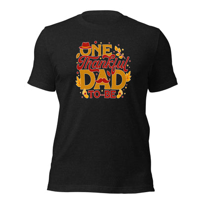 One Thankful Dad To Be Suprised Announcement Thanksgiving Unisex Dark Shirt