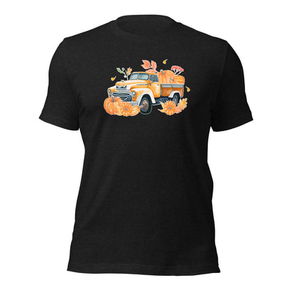 Pumpkin Thanksgiving Vintage Truck Unisex Dark Shirt