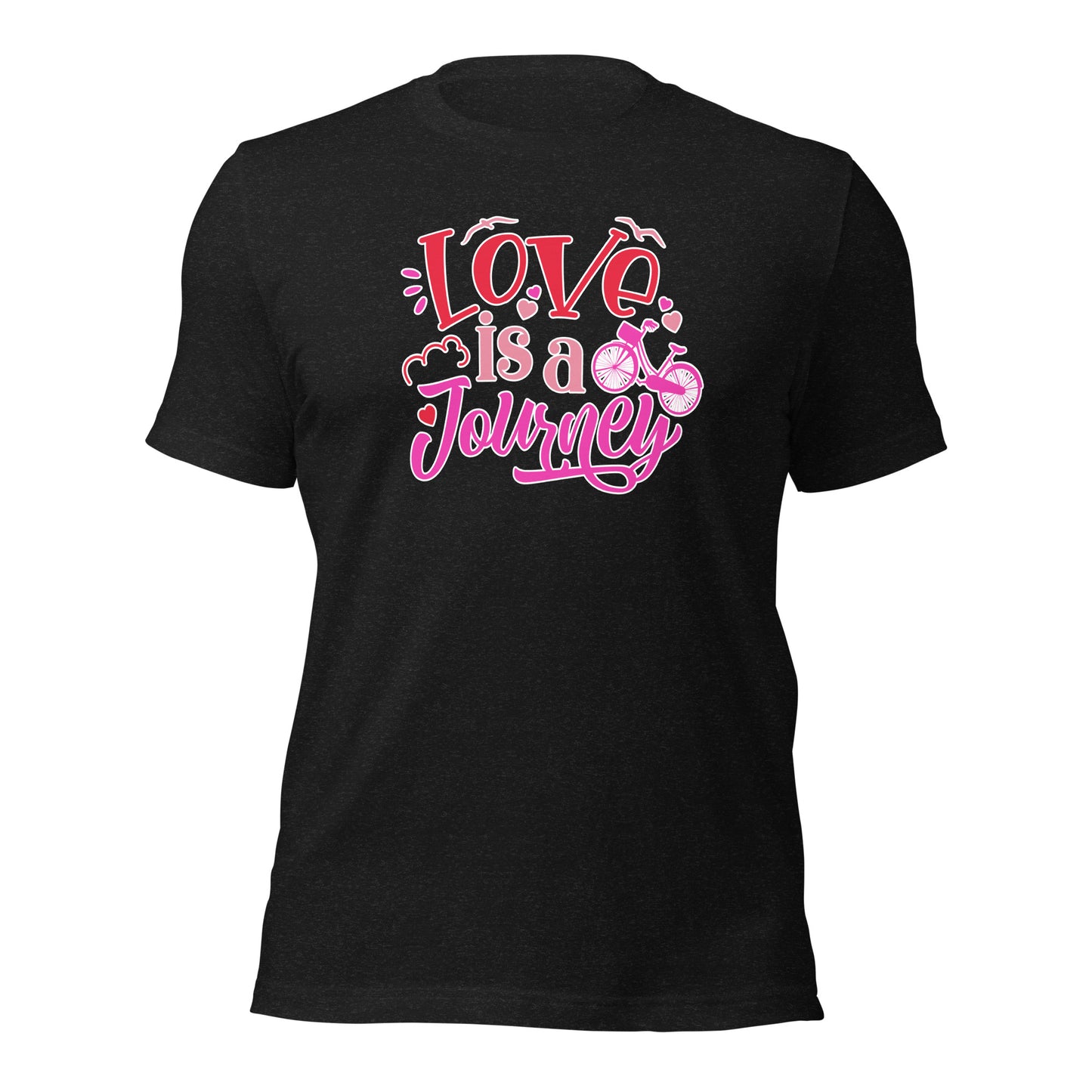 Love Is A Journey Tees Valentines Day Gift Couple Shirt Bicycle Lover Dark Tshirt