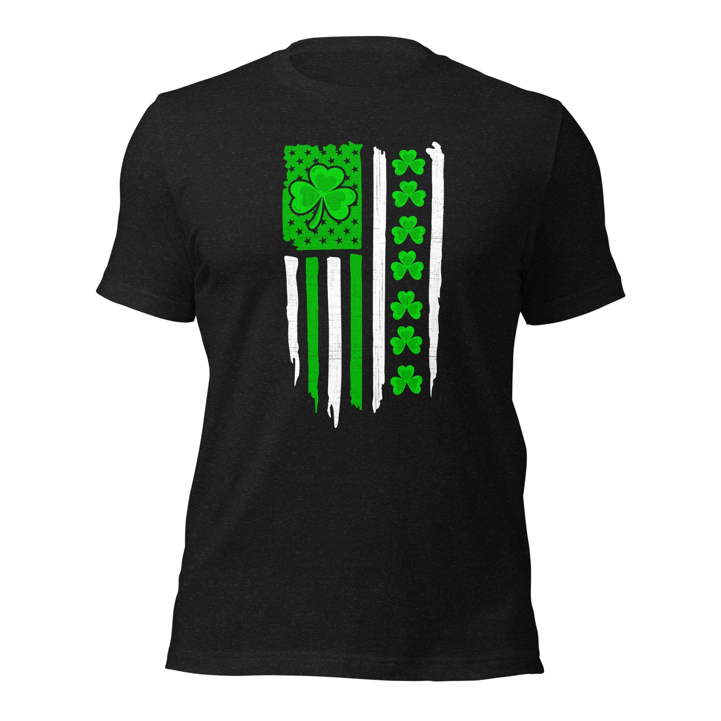 USA Flag Shirt St. Patrick's Day Military Unisex Dark T-Shirt