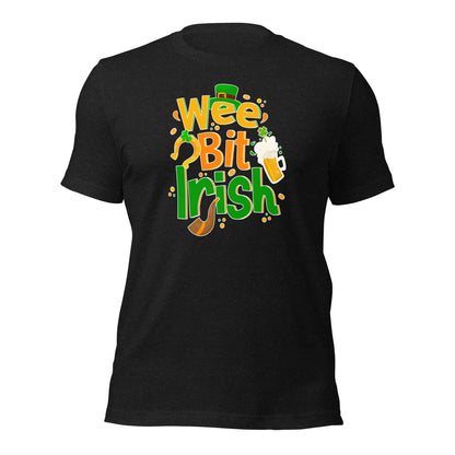 Wee Bit Irish Tee Drinking Irish Lover Unisex Dark Shirt