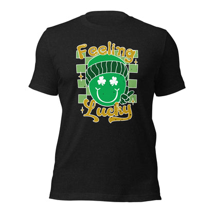 Smiley Feeling Lucky Happy St. Patricks Day Unisex Dark Shirt