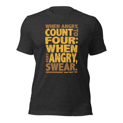 When Angry Count To Four Anger Coach Unisex Dark Shirt