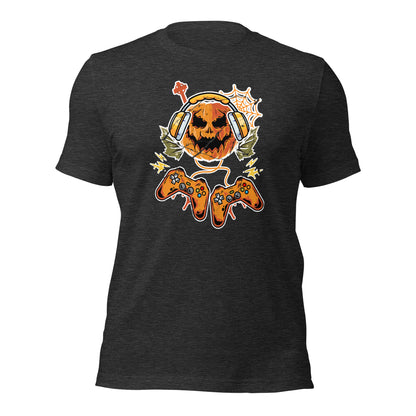 Halloween Pumpkin Gamer T Shirts Trick Or Treat Unisex Dark Tee