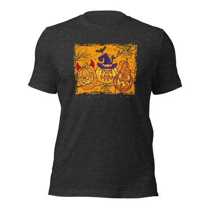 Pumpkin Halloween Jack O Lantern Spooky Season Unisex Dark Tee