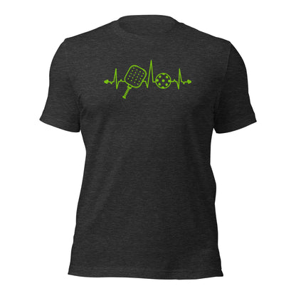 Pickleball Heartbeat Pickle Ball Lover Athlete Unisex Dark Shirt