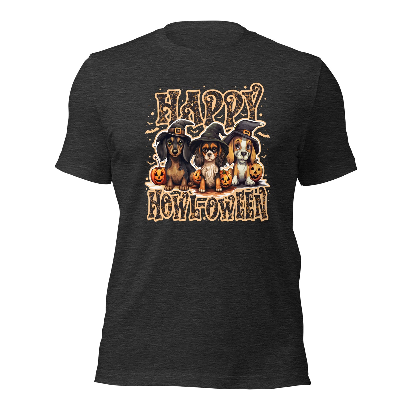 Happy Howl-oween Dog Lovers Halloween Unisex Dark Shirt