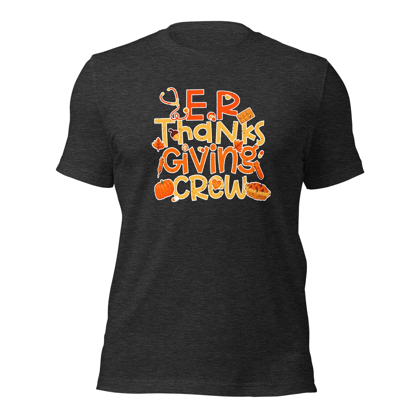 E.R Thankgiving Crew Gratitude Frontliners Unisex Dark Shirt