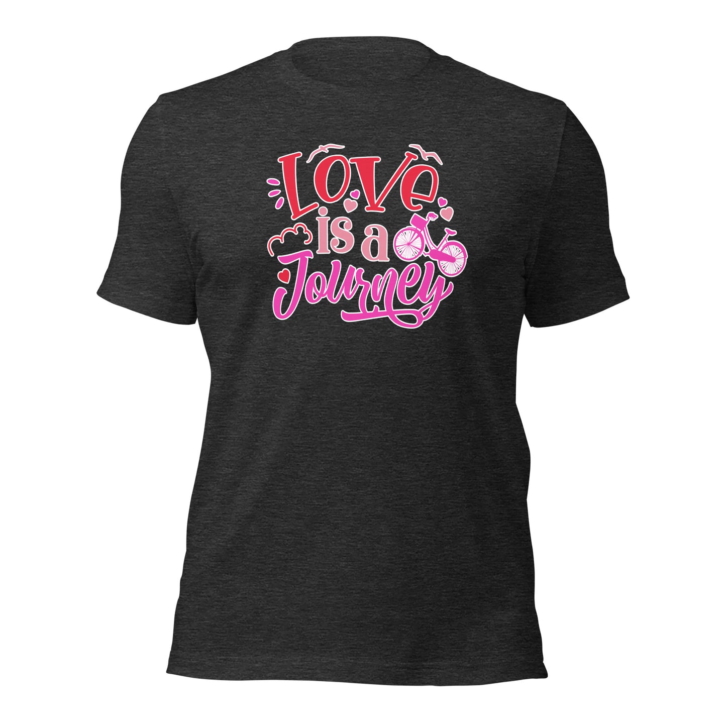 Love Is A Journey Tees Valentines Day Gift Couple Shirt Bicycle Lover Dark Tshirt