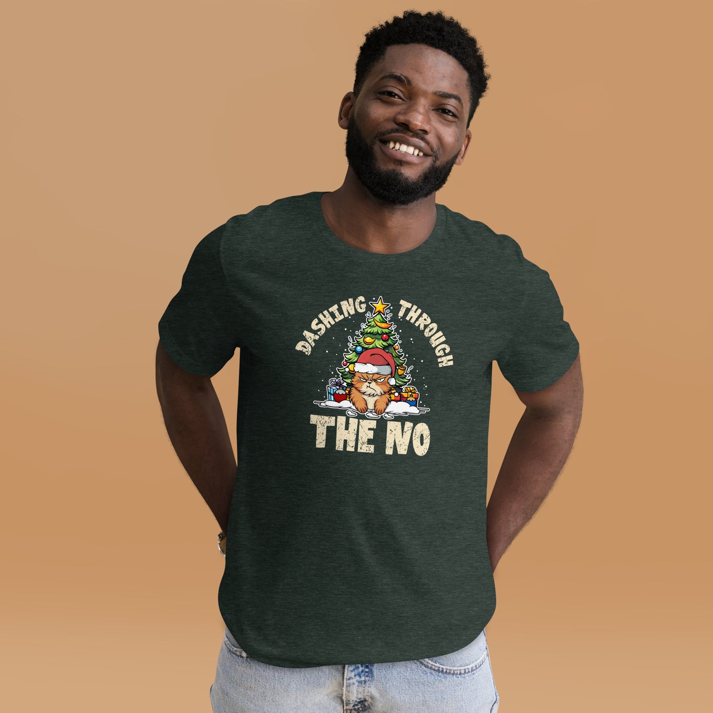 Dashing Through The No Funny Holiday Unisex Dark Tee