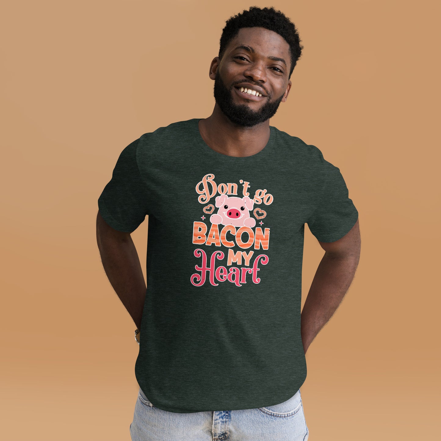 Don't Bacon My Heart Don't Break My Heart Valentines Day Unisex Dark Shirt