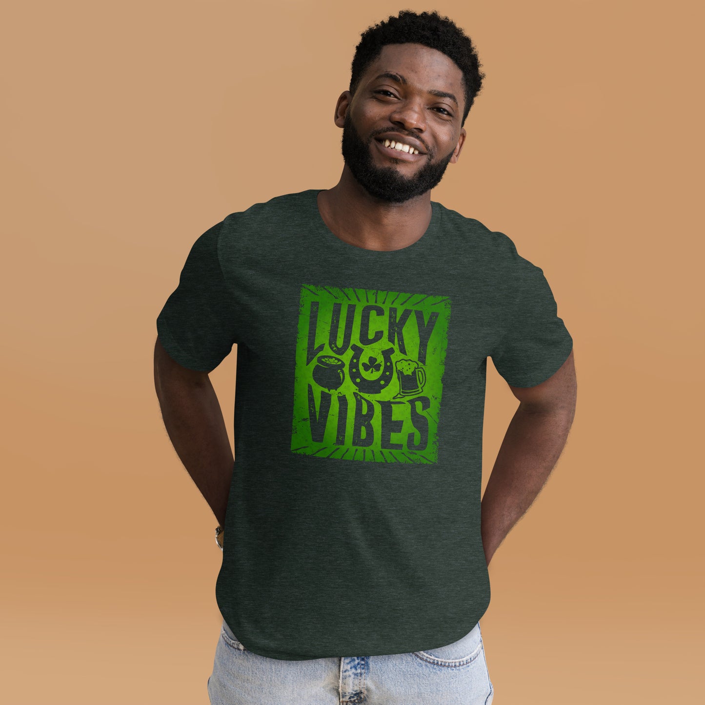 Lucky Vibes Summer Vibes Lucky St. Patricks Day Unisex Dark Shirt