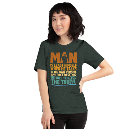 Oscar Wilde Give Him A Mask And He Will Tell You The Truth Honesty Unisex Dark Shirt