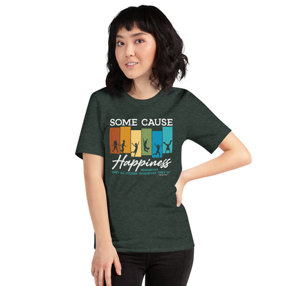 Oscar Wilde Some cause happiness wherever they go Unisex Dark Shirt