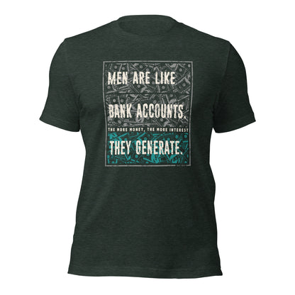 Men's Humor Men Are Like Bank Account Mark Twain Unisex Dark Shirt