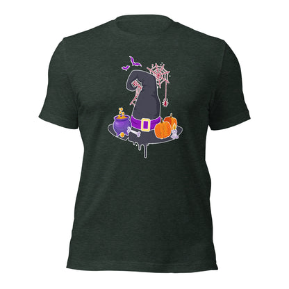 Witch Hat Aesthetic Halloween Vibes Graphic Unisex Dark Shirt