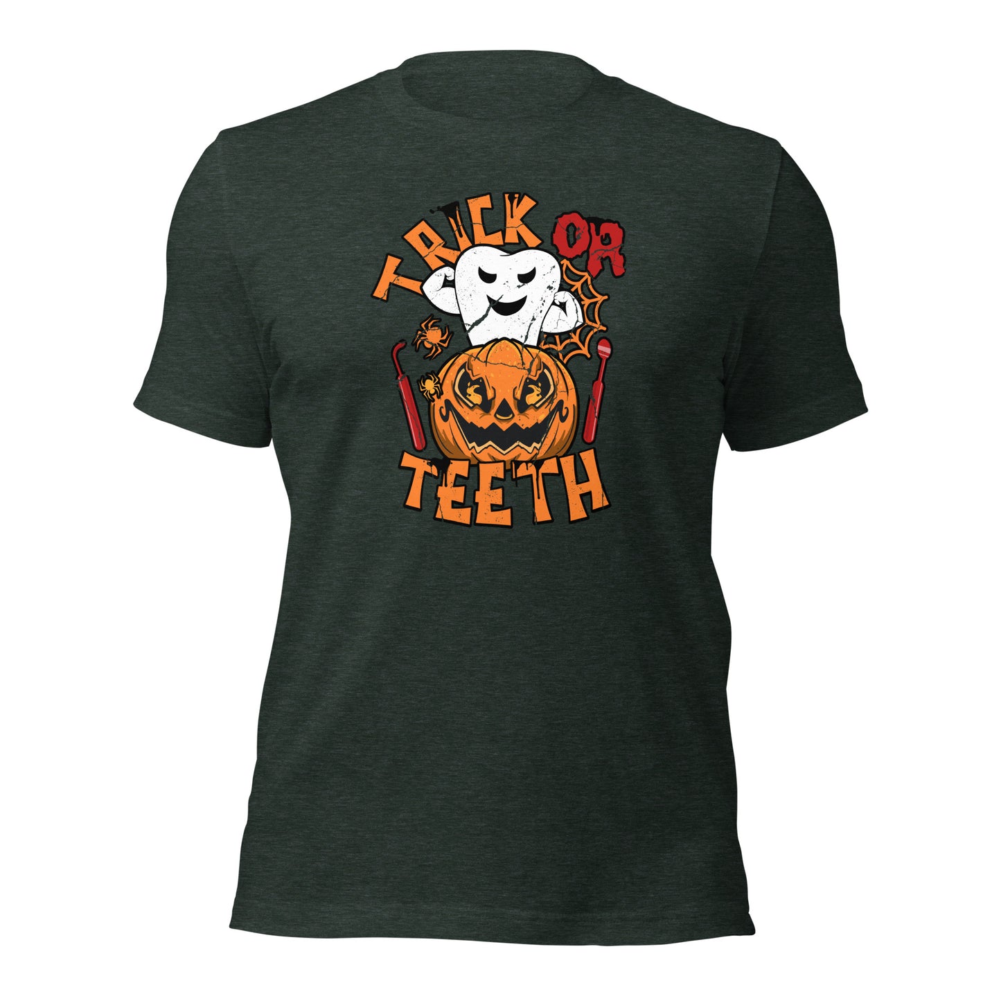 Trick Or Teeth Funny Dentist Teeth Humor Unisex Dark Shirts