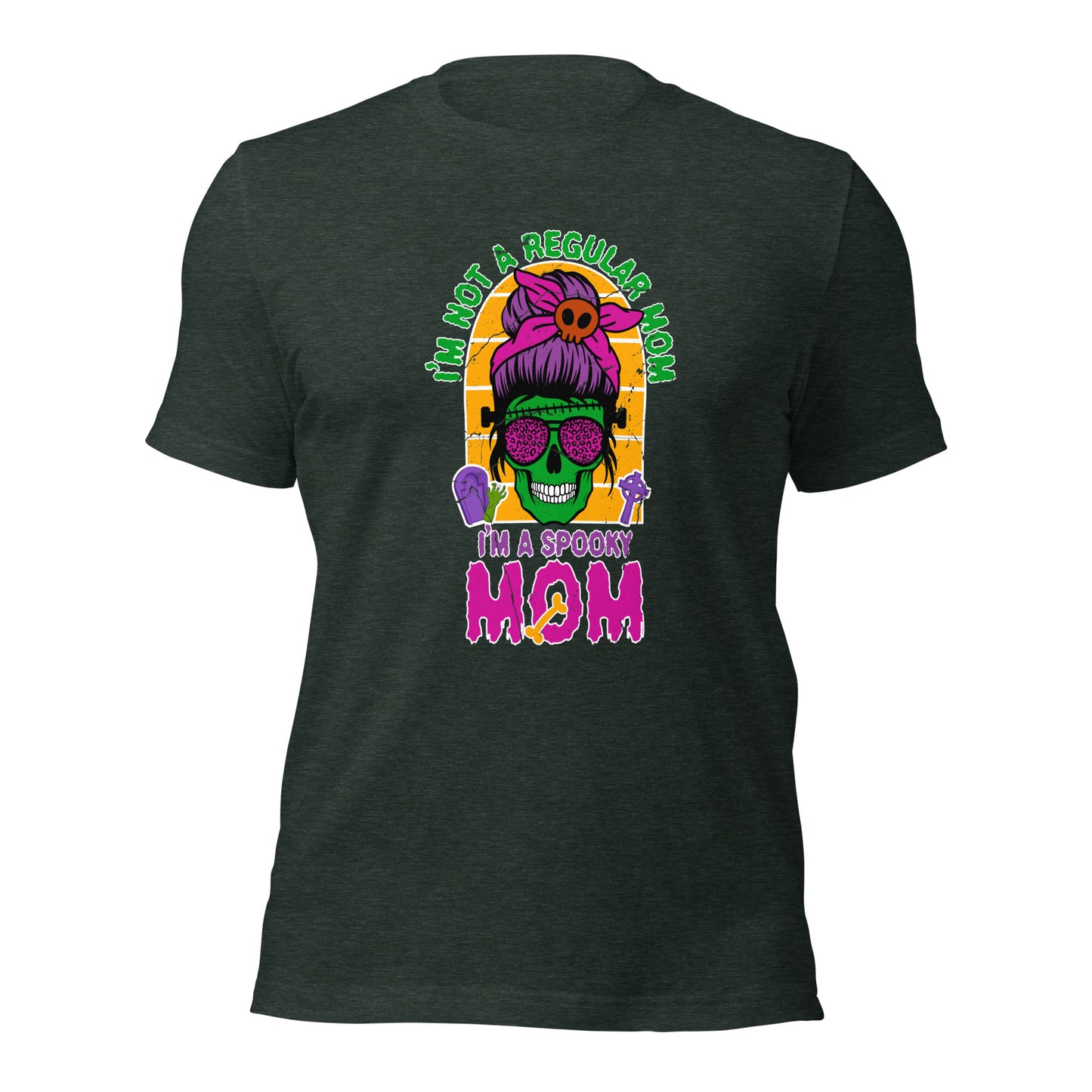 I'm Not A Regular Mom I'm A Spooky Mom Halloween Zombie Unisex Dark Tee