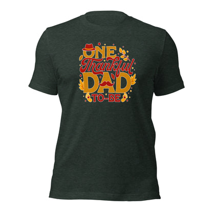 One Thankful Dad To Be Suprised Announcement Thanksgiving Unisex Dark Shirt