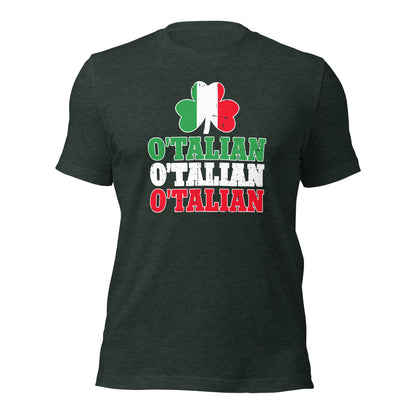 O' Talian Green St. Patricks Is Italian Unisex Dark Shirt