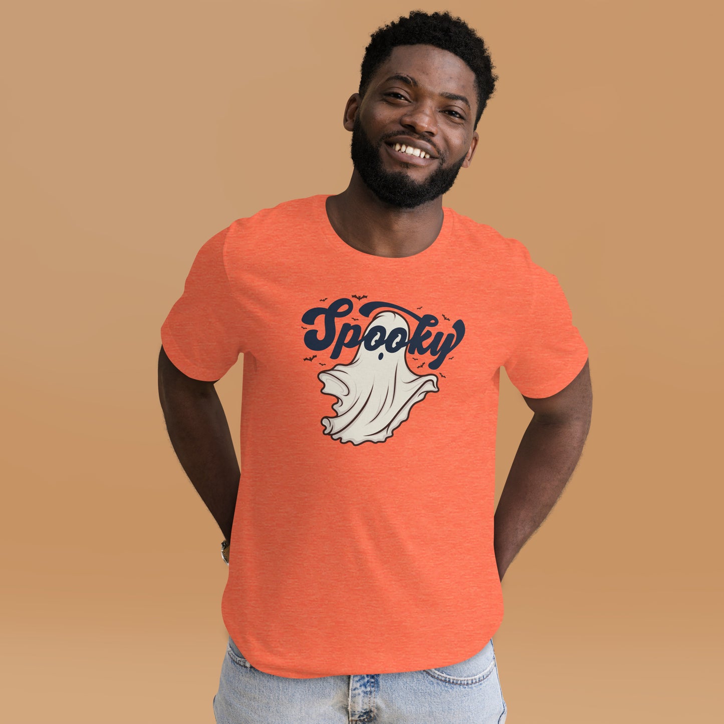 Spooky Ghost Halloween Creepy Boo Unisex Light Shirt