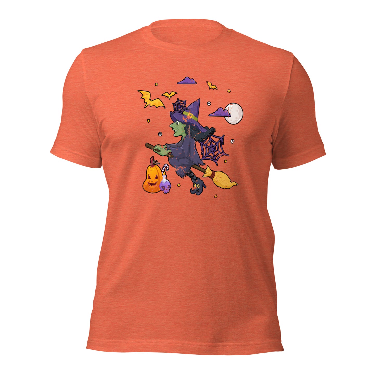 Flying Wicked Witch Halloween Trick or Treat Unisex Light Tee