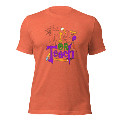 Trick Or Teach Funny Teacher Halloween Unisex Light Shirt