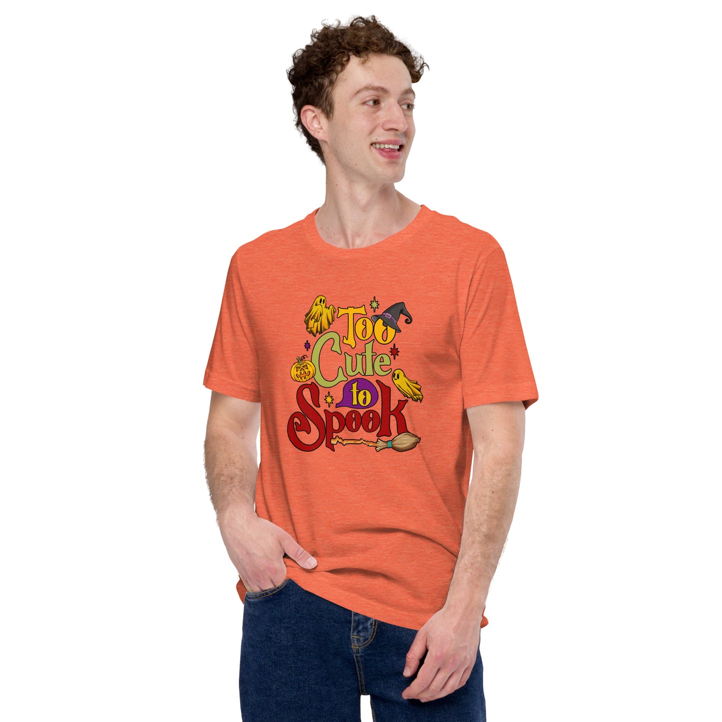 Too Cute To Spook Women's Men's Kids Halloween Light Shirt