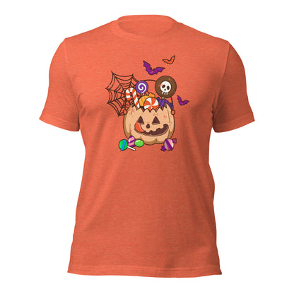 Sweet Pumpkin Jar Trick or Treat Spooky Season Unisex Light Shirt