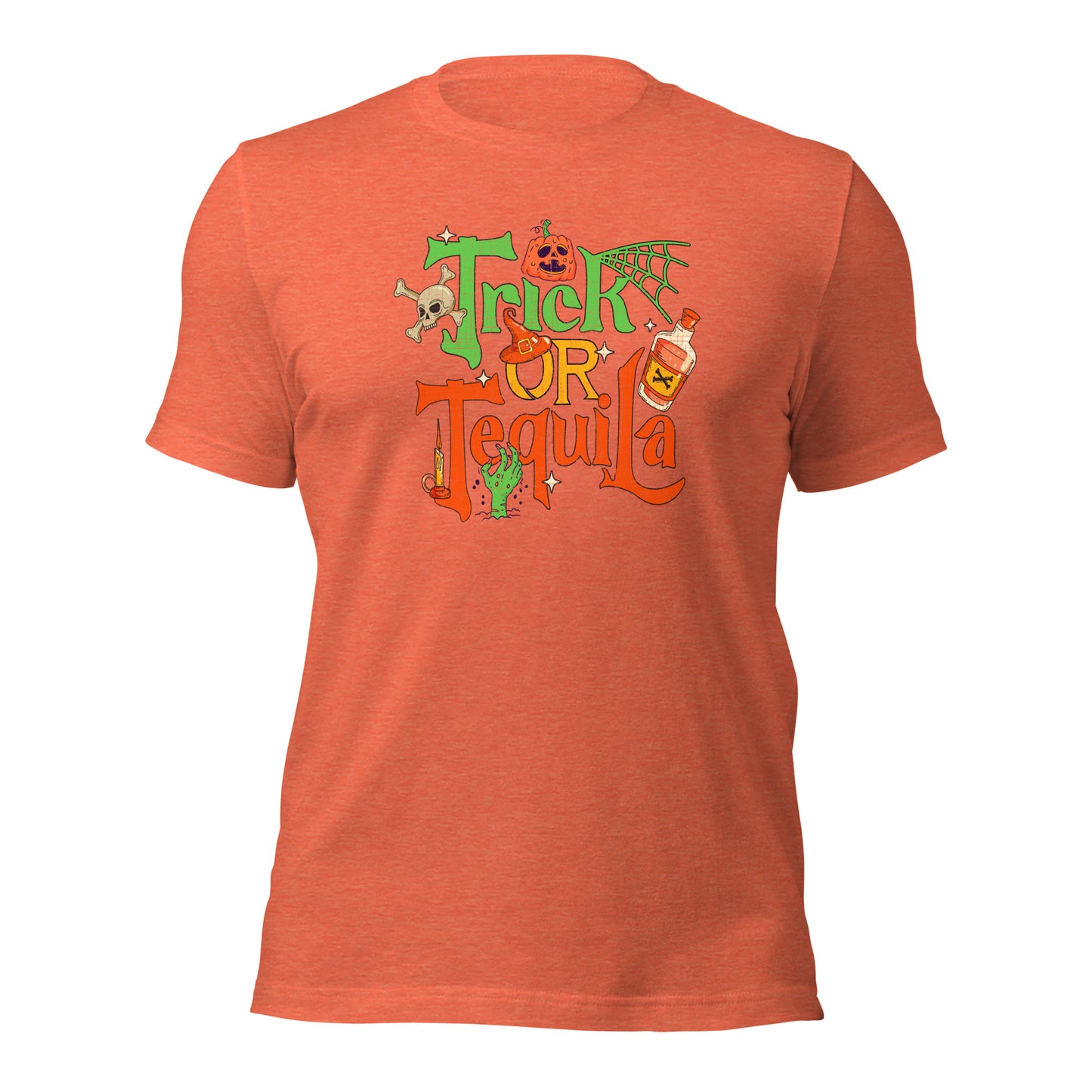 Trick Or Tequila Halloween Tequila Lover Unisex Light Shirt