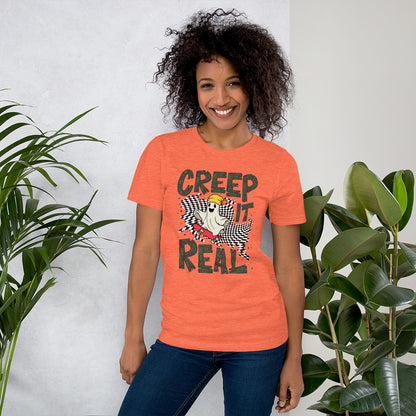 Creep It Real Skateboard Ghost Halloween Unisex Light Shirt