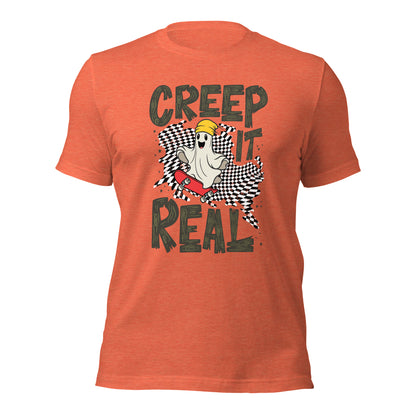 Creep It Real Skateboard Ghost Halloween Unisex Light Shirt