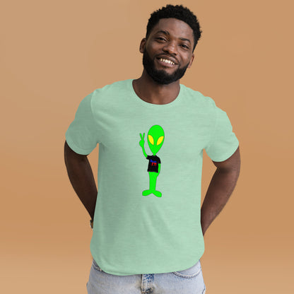 Donkey Liberal Democrats Alien Peace Sign USA Unisex Light t-shirt