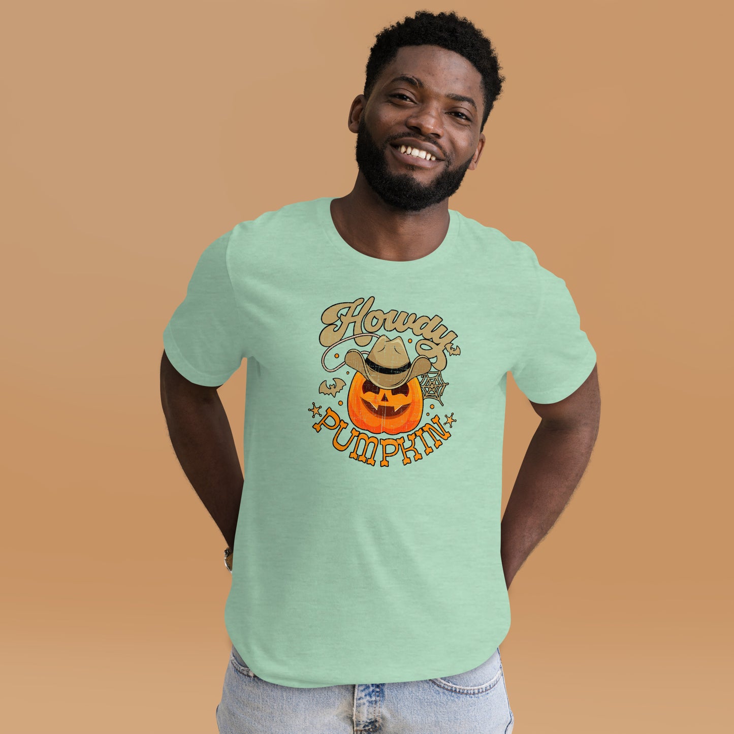 Howdy Pumpkin Cowboy Cowgirl Western Halloween Unisex Light Shirt