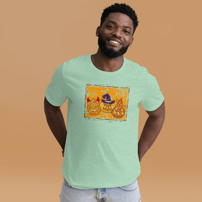 Pumpkin Halloween Jack O Lantern Spooky Season Unisex Light Tee