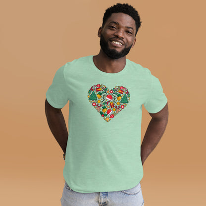 Christmas Heart I Love Christmas Light Unisex Shirt